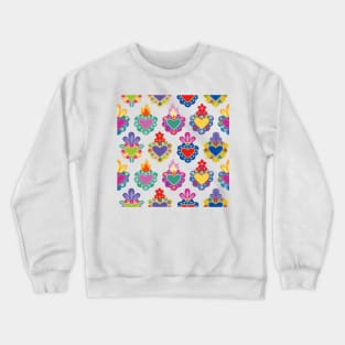 Mexican colorful cute sacred heart adorable folk art kawaii dopamine dressing design Crewneck Sweatshirt